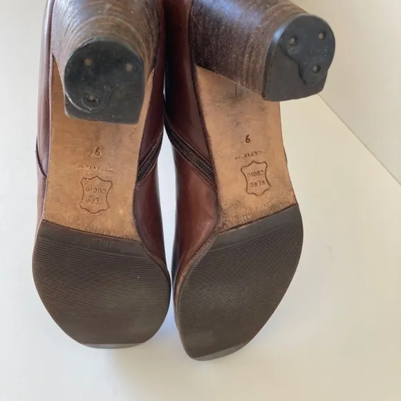 Salvatore Ferragamo Vintage Leather Boots Made in Italy