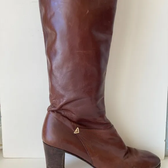 Salvatore Ferragamo Vintage Leather Boots Made in Italy