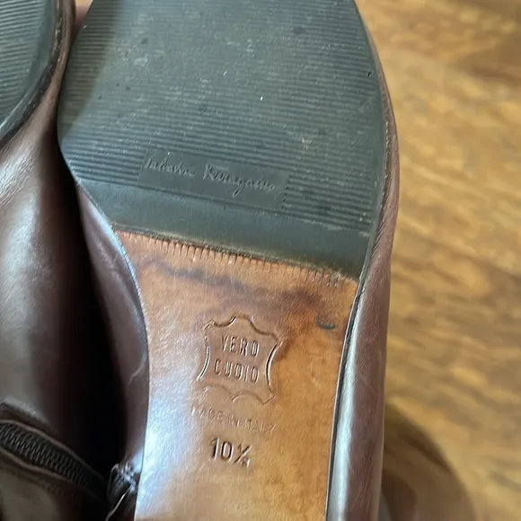 Salvatore Ferragamo vintage leather riding boots