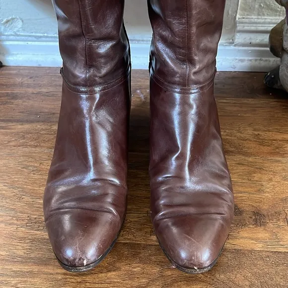 Salvatore Ferragamo vintage leather riding boots