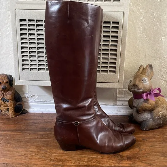 Salvatore Ferragamo vintage leather riding boots