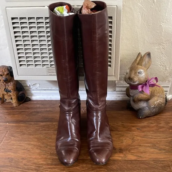 Salvatore Ferragamo vintage leather riding boots