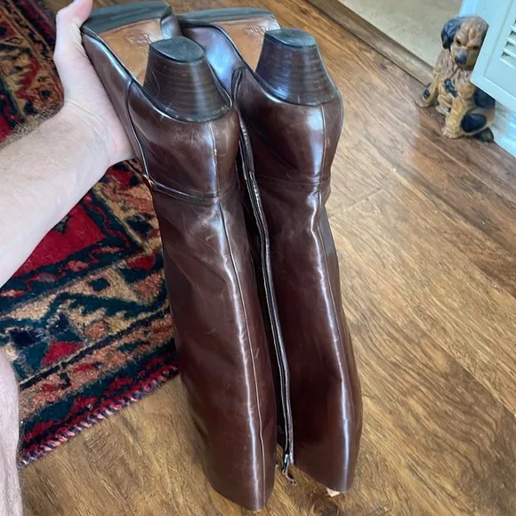 Salvatore Ferragamo vintage leather riding boots
