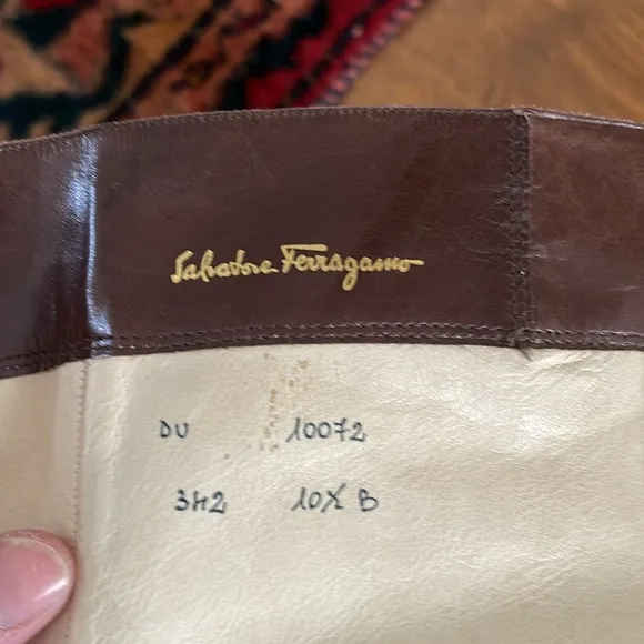 Salvatore Ferragamo vintage leather riding boots