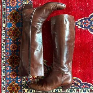 Salvatore Ferragamo vintage leather riding boots