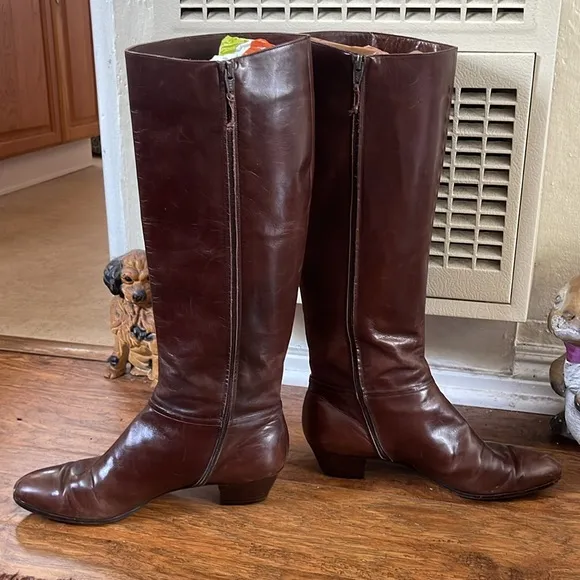 Salvatore Ferragamo vintage leather riding boots