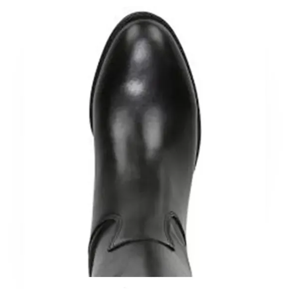 Sam Edelman $200 Penny Knee High Riding Black Leather Riding Boots Size 5 NWT