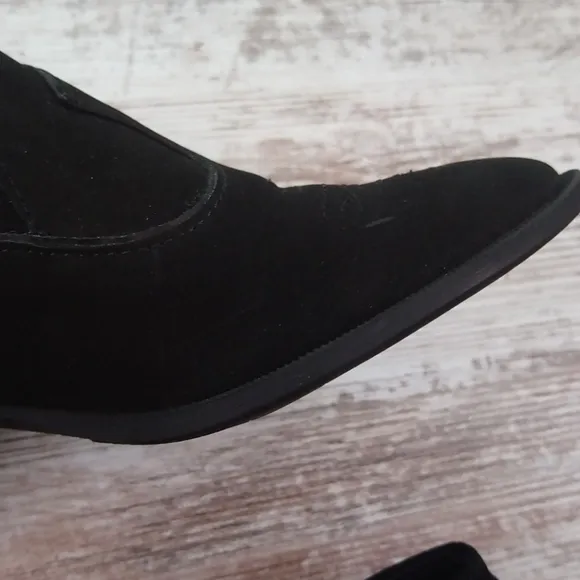 Sam Edelman Black Circus Fringe Suede Ankle Boots