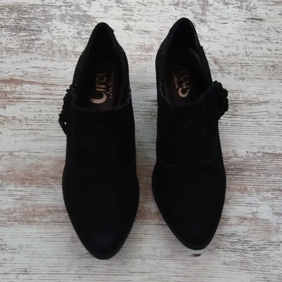 Sam Edelman Black Circus Fringe Suede Ankle Boots