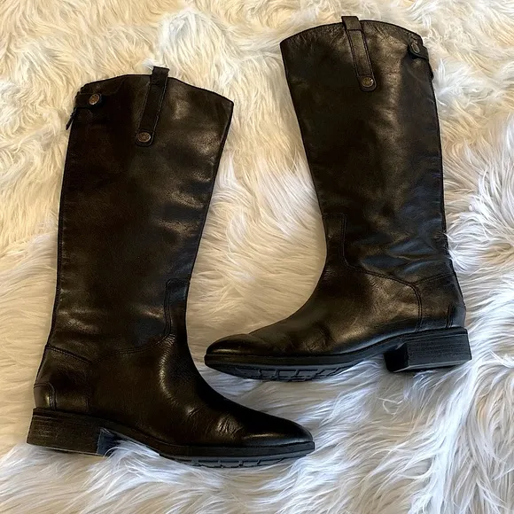 Sam Edelman black leather size 10 m riding boots