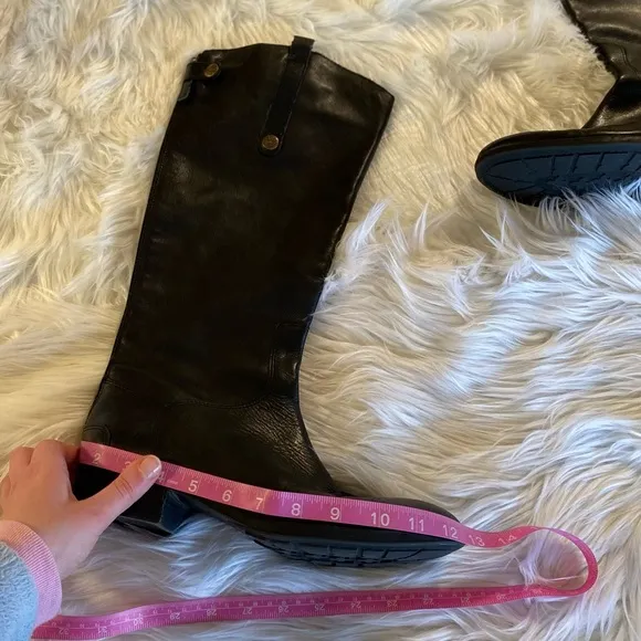 Sam Edelman black leather size 10 m riding boots