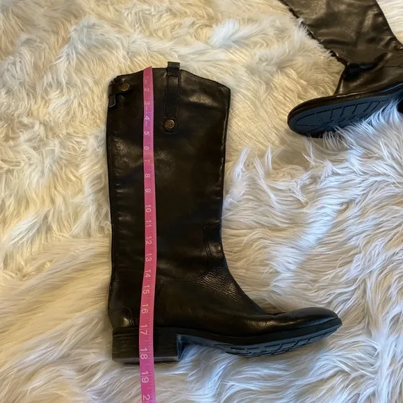 Sam Edelman black leather size 10 m riding boots