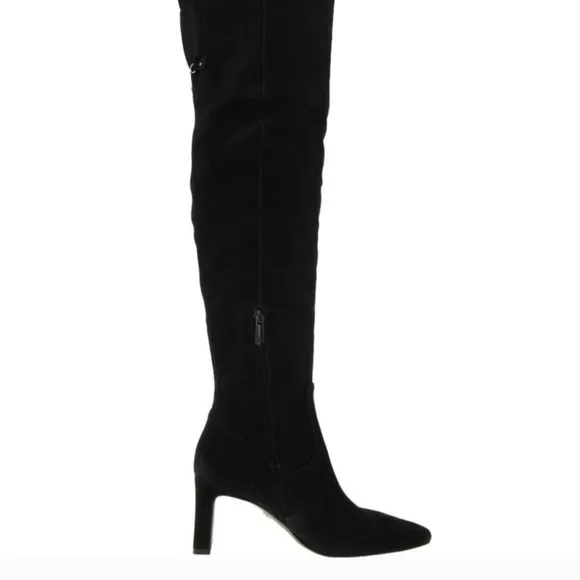 Sam Edelman Black Over the Knee Boots with Chunky Heel