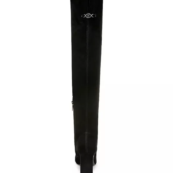 Sam Edelman Black Over the Knee Boots with Chunky Heel