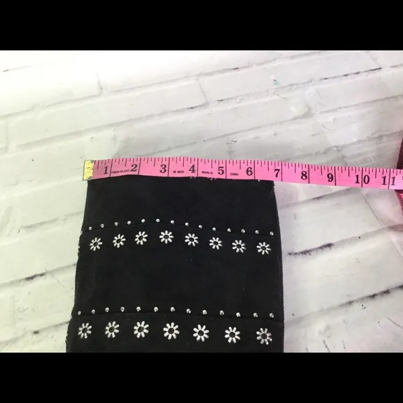 Sam Edelman Black Studded Tall Riding Boots Sz 6