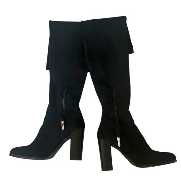 Sam Edelman Black Suede Vena 2 Over The Knee Boots Size 10