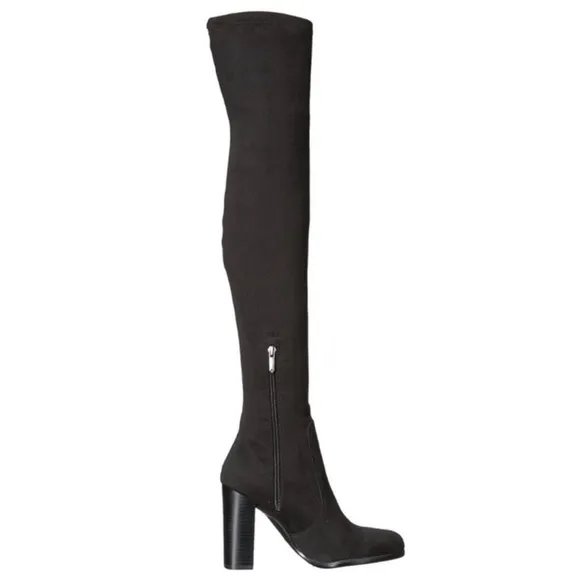 Sam Edelman Black Suede Vena 2 Over The Knee Boots Size 10
