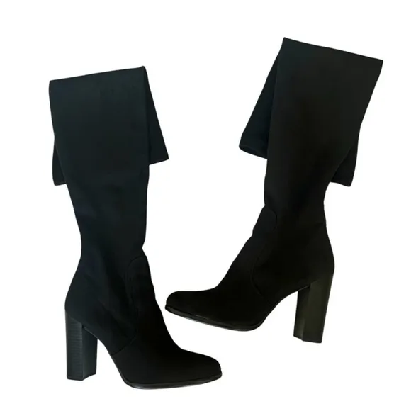 Sam Edelman Black Suede Vena 2 Over The Knee Boots Size 10