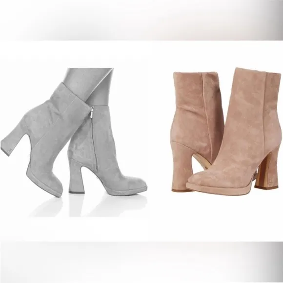 Sam Edelman boots JAYE ANKLE BOOTIE suede boots sam Edelman shoes block heels