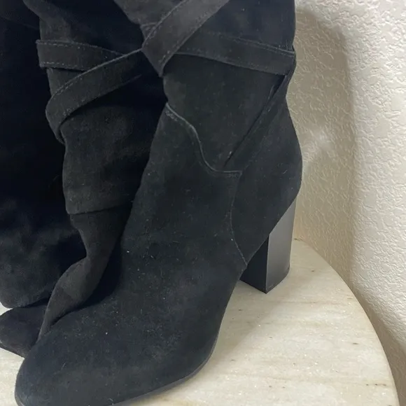 Sam Edelman boots thigh high Sable suede black sz 6