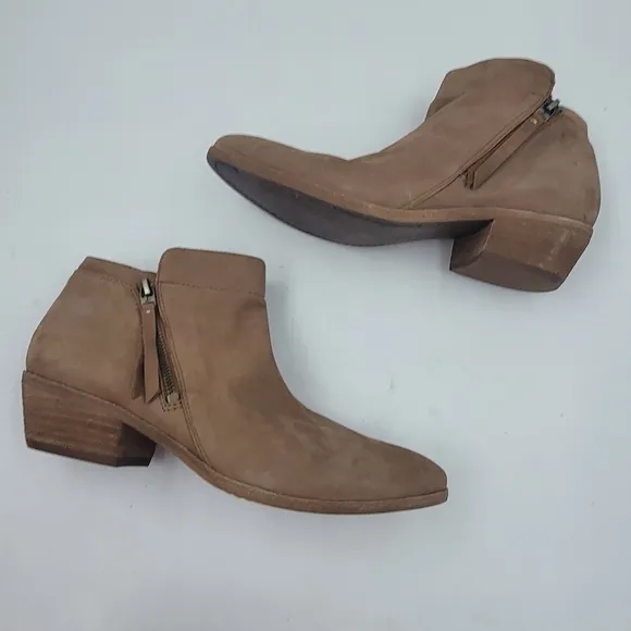 Sam Edelman Brown Suede Packer Ankle Boots Size 10