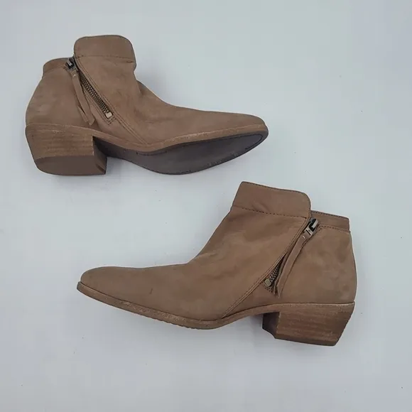 Sam Edelman Brown Suede Packer Ankle Boots Size 10