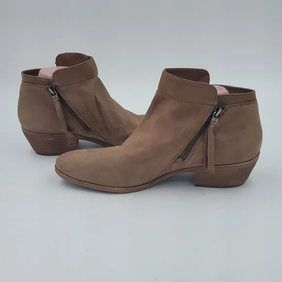 Sam Edelman Brown Suede Packer Ankle Boots Size 10