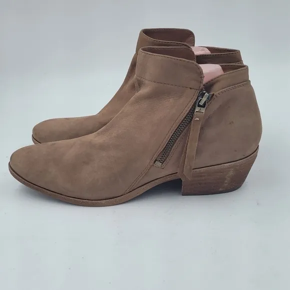 Sam Edelman Brown Suede Packer Ankle Boots Size 10