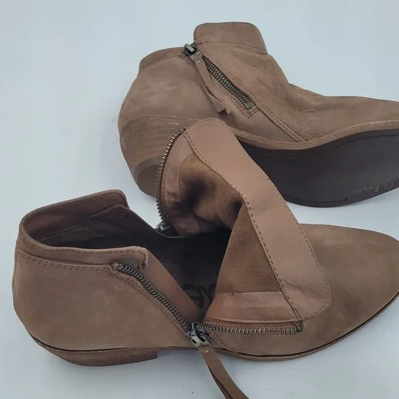 Sam Edelman Brown Suede Packer Ankle Boots Size 10