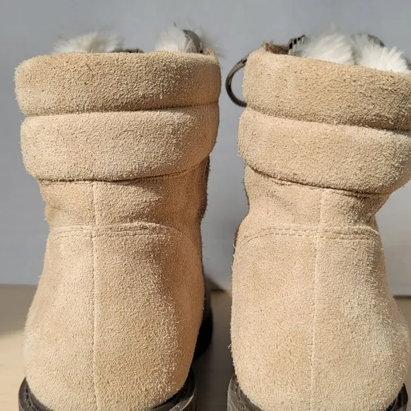 Sam Edelman Darrah 2 Tan Suede Lace Up Ankle Boots Combat Hiker Style Size 8.5