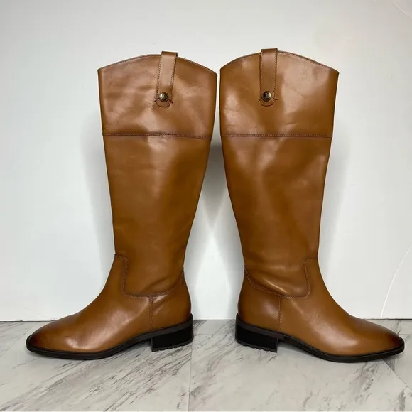 Sam Edelman Drina Brown Leather Riding Boot 8 1/2 M