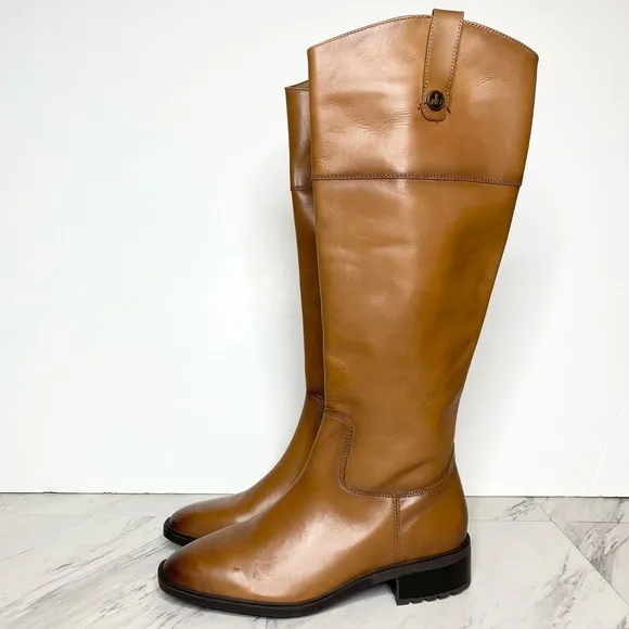 Sam Edelman Drina Brown Leather Riding Boot 8 1/2 M