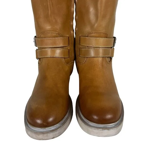 SAM EDELMAN FREDA TALL LEATHER RIDING BOOTS BROWN NWOT WOMEN'S SIZE 6.5