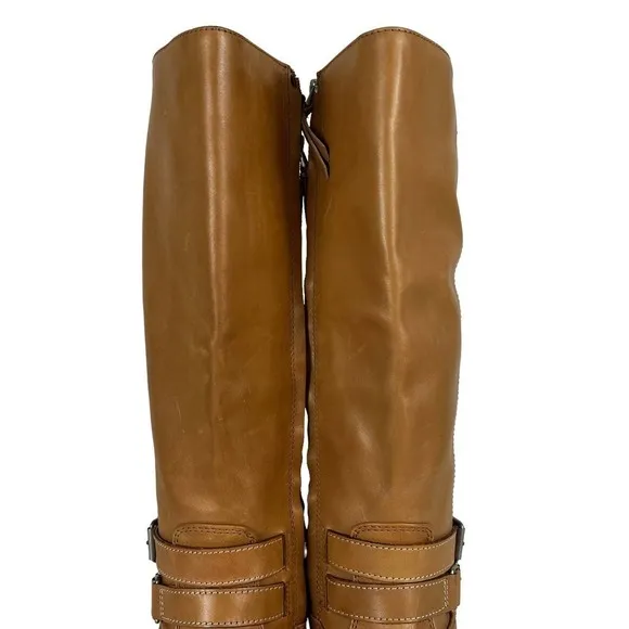 SAM EDELMAN FREDA TALL LEATHER RIDING BOOTS BROWN NWOT WOMEN'S SIZE 6.5