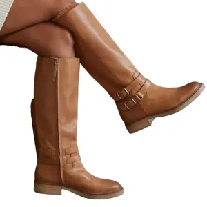 SAM EDELMAN FREDA TALL LEATHER RIDING BOOTS BROWN NWOT WOMEN'S SIZE 6.5