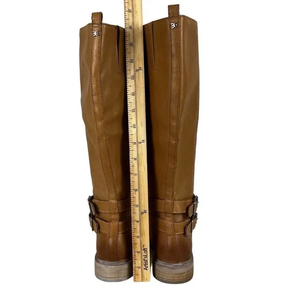 SAM EDELMAN FREDA TALL LEATHER RIDING BOOTS BROWN NWOT WOMEN'S SIZE 6.5