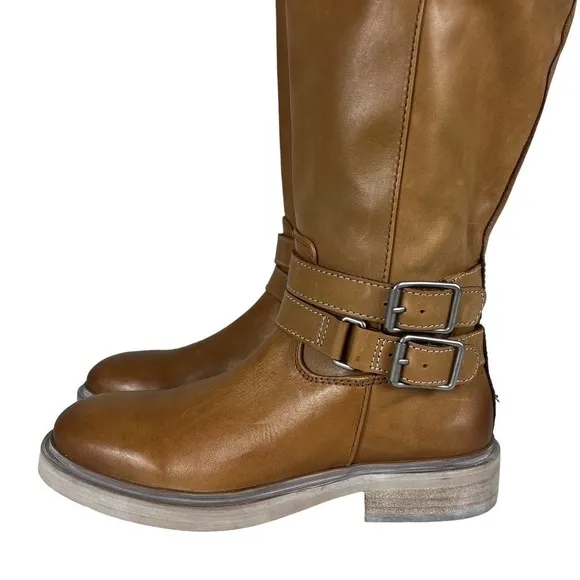 SAM EDELMAN FREDA TALL LEATHER RIDING BOOTS BROWN NWOT WOMEN'S SIZE 6.5