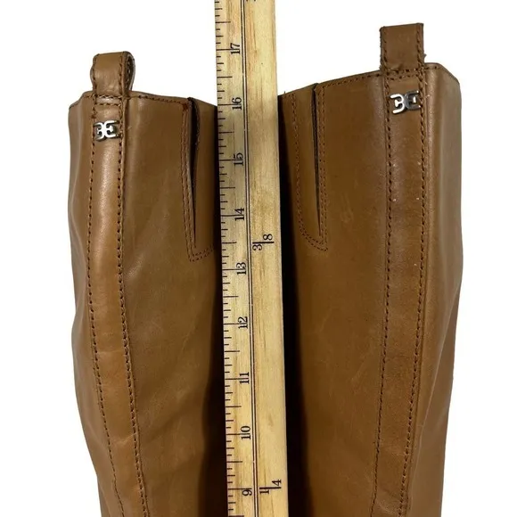 SAM EDELMAN FREDA TALL LEATHER RIDING BOOTS BROWN NWOT WOMEN'S SIZE 6.5