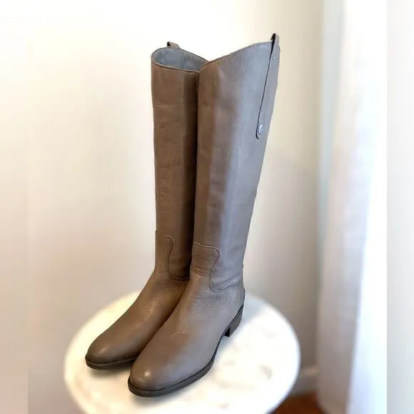 Sam Edelman Grey Penny Riding Boots Size 5.5M
