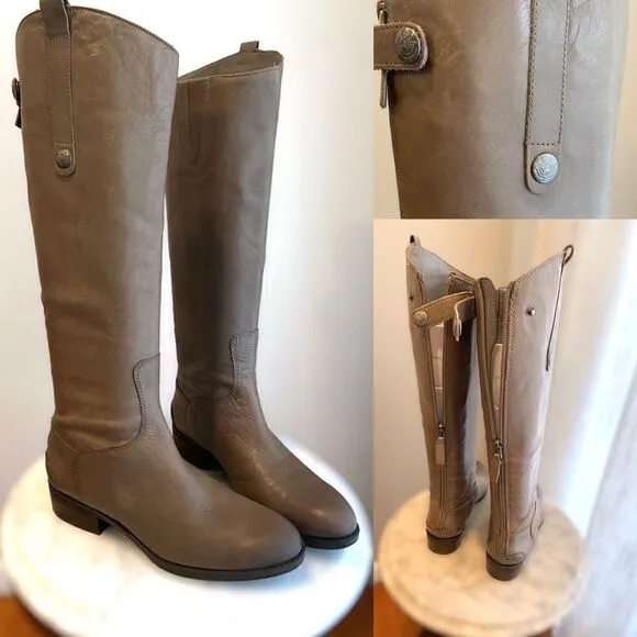 Sam Edelman Grey Penny Riding Boots Size 5.5M