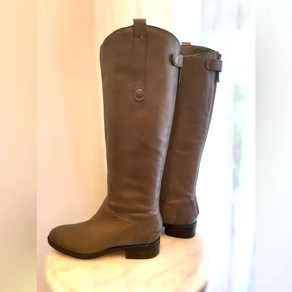 Sam Edelman Grey Penny Riding Boots Size 5.5M