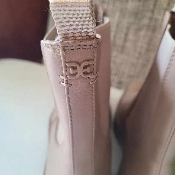 Sam Edelman Laguna Chelsea Boots Leather Tan Women's Size 9.5M Waterproof