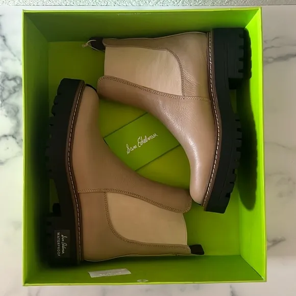 Sam Edelman Laguna Lug-Sole Leather Combat Boots Size 11, New in Box $170
