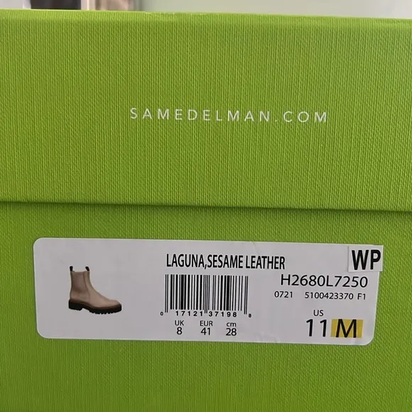 Sam Edelman Laguna Lug-Sole Leather Combat Boots Size 11, New in Box $170