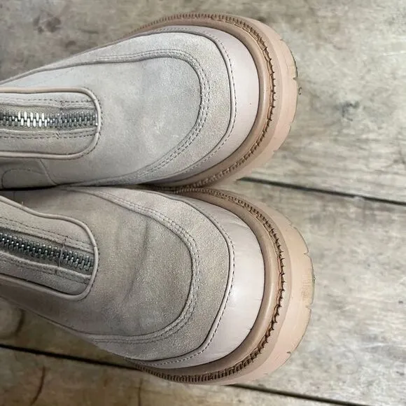 Sam Edelman Leone Chelsea Boots Size 9.5 Tan Leather Lug Sole