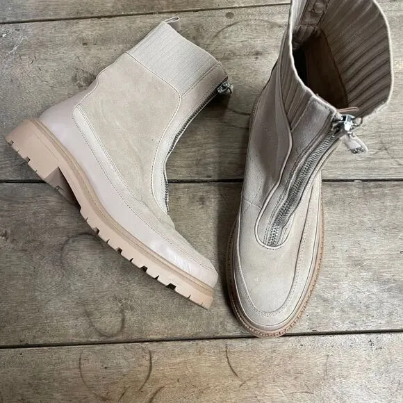 Sam Edelman Leone Chelsea Boots Size 9.5 Tan Leather Lug Sole