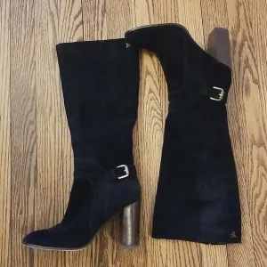 SAM EDELMAN LUCY BOOTS- BLACK SUEDE 8.5