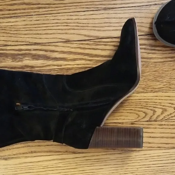 SAM EDELMAN LUCY BOOTS- BLACK SUEDE 8.5