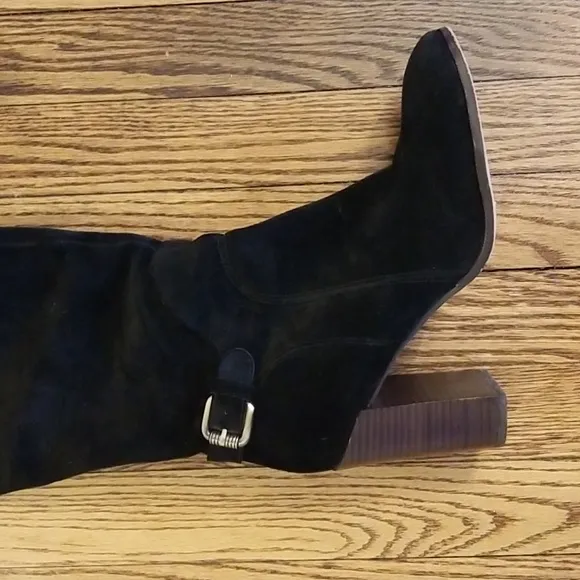 SAM EDELMAN LUCY BOOTS- BLACK SUEDE 8.5