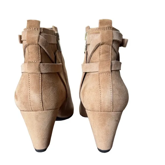 Sam Edelman Maddox Ankle Suede Boots In Camel Size 10.5